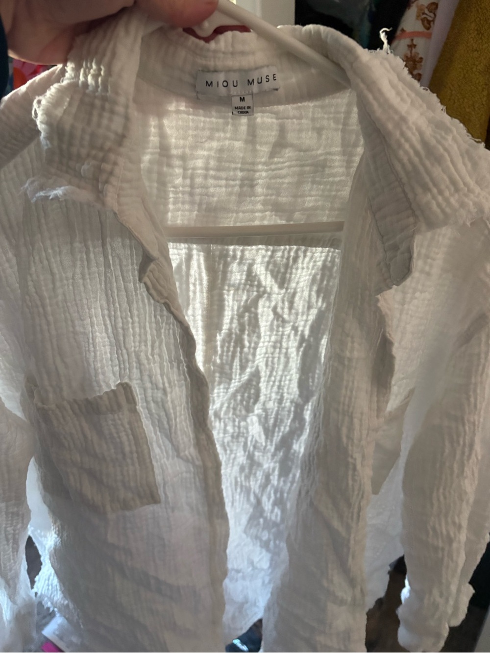 Women’s linen button down